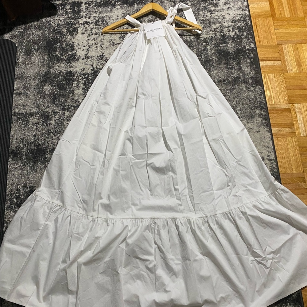 Monica Nera brand new size S white maxi dress